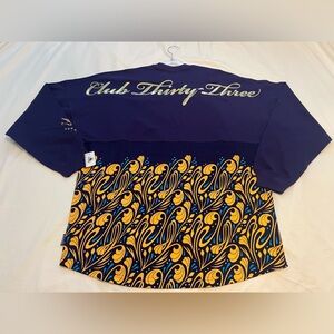 Disney Club 33 Spirit Jersey, Medium, Blue/Purple, Yellow- Brand New